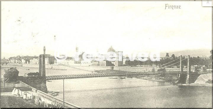 firenze 1902 ponte di ferro oggi Ponte San Nicolò