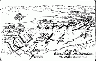 map operazione riva ridge 1945