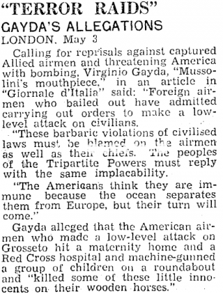 Papers Past — Evening Post — 4 May 1943 — TERROR RAIDS